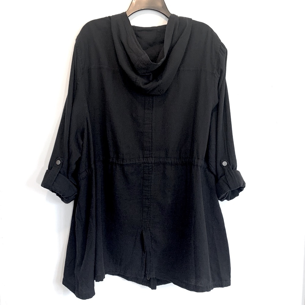 Torrid Anorak Hooded BLACK Chore Utility Jacket 4X - Picture 6 of 11